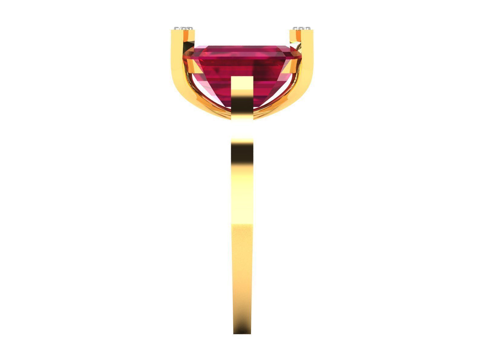 Women Diamond Ring 3dm render details 3D print model_7