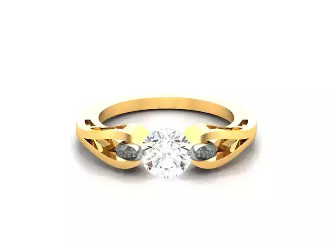 Women Diamond Ring 3dm render details
