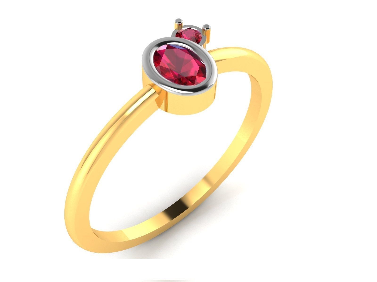 Women Diamond Ring 3dm render details 3D print model_1