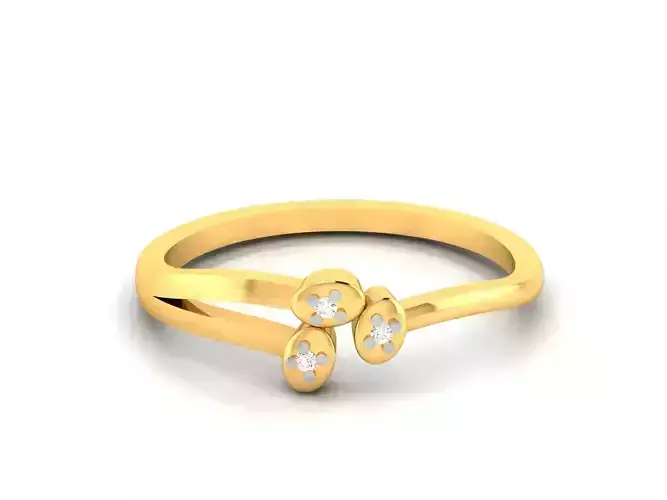 Women Diamond Ring 3dm render details