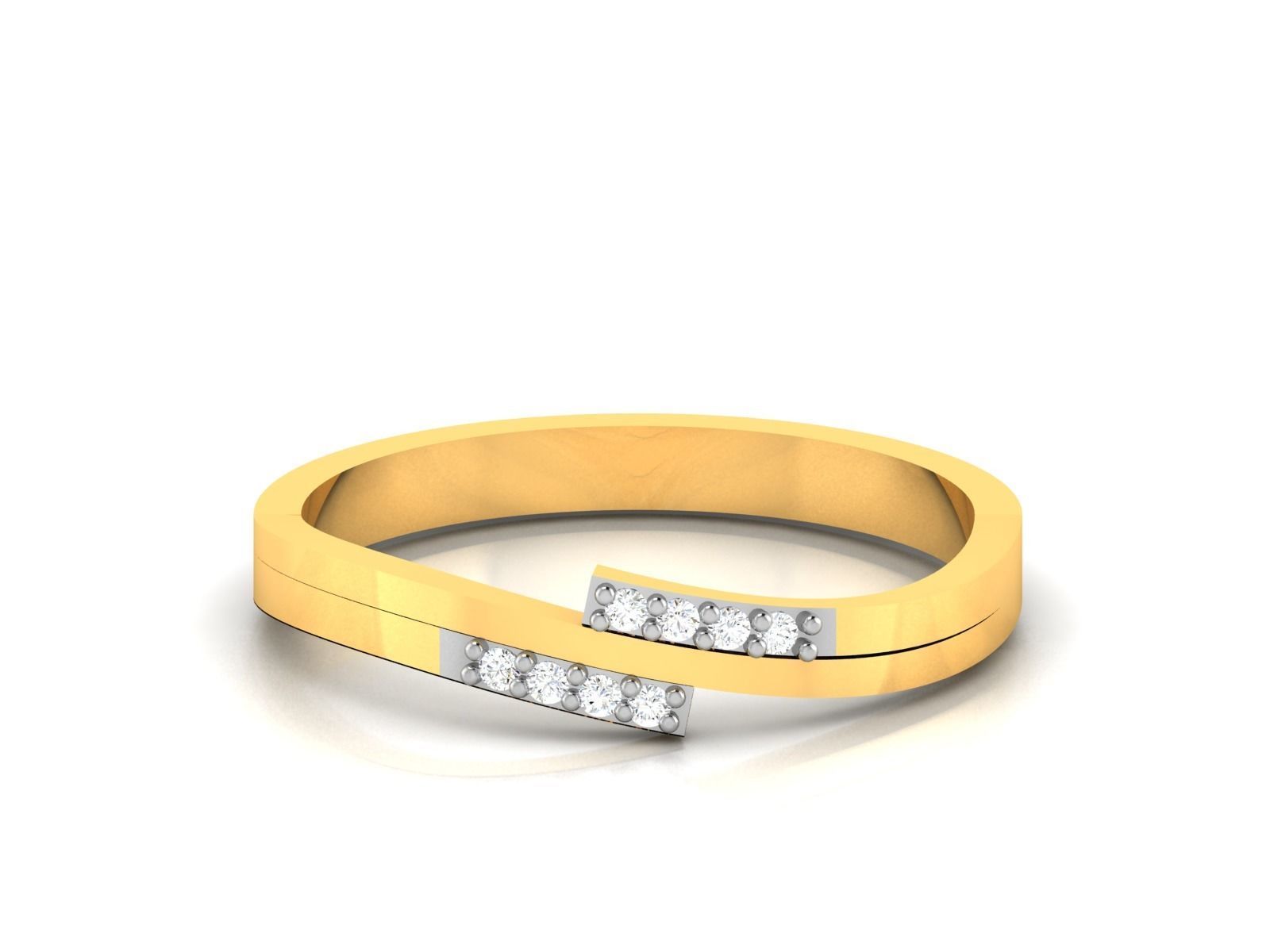 Women Diamond Ring 3dm render details 3D print model_7