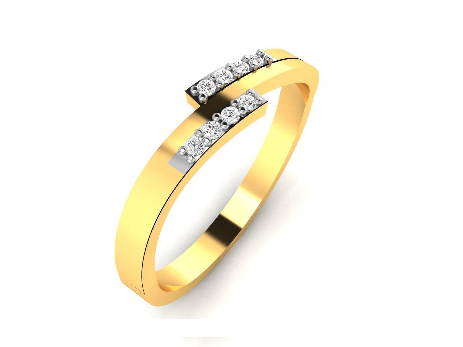Women Diamond Ring 3dm render details 3D print model_1