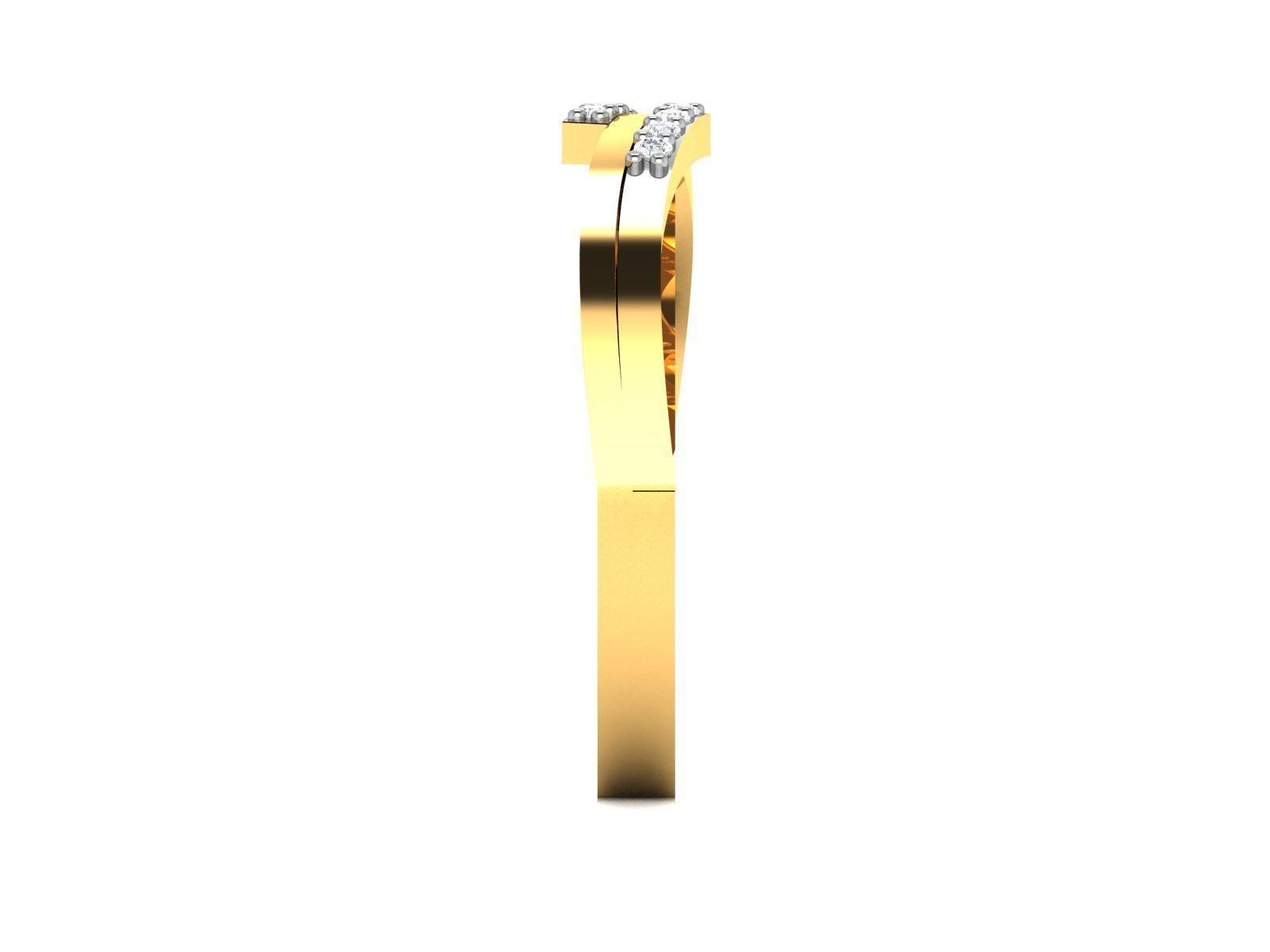 Women Diamond Ring 3dm render details 3D print model_5
