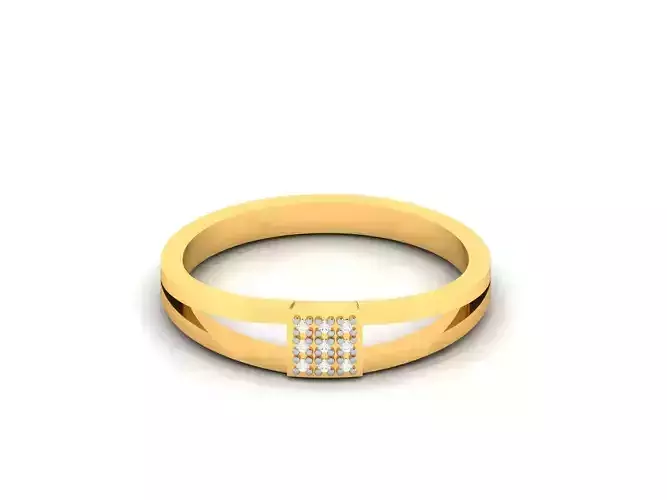 Women Diamond Ring 3dm render details
