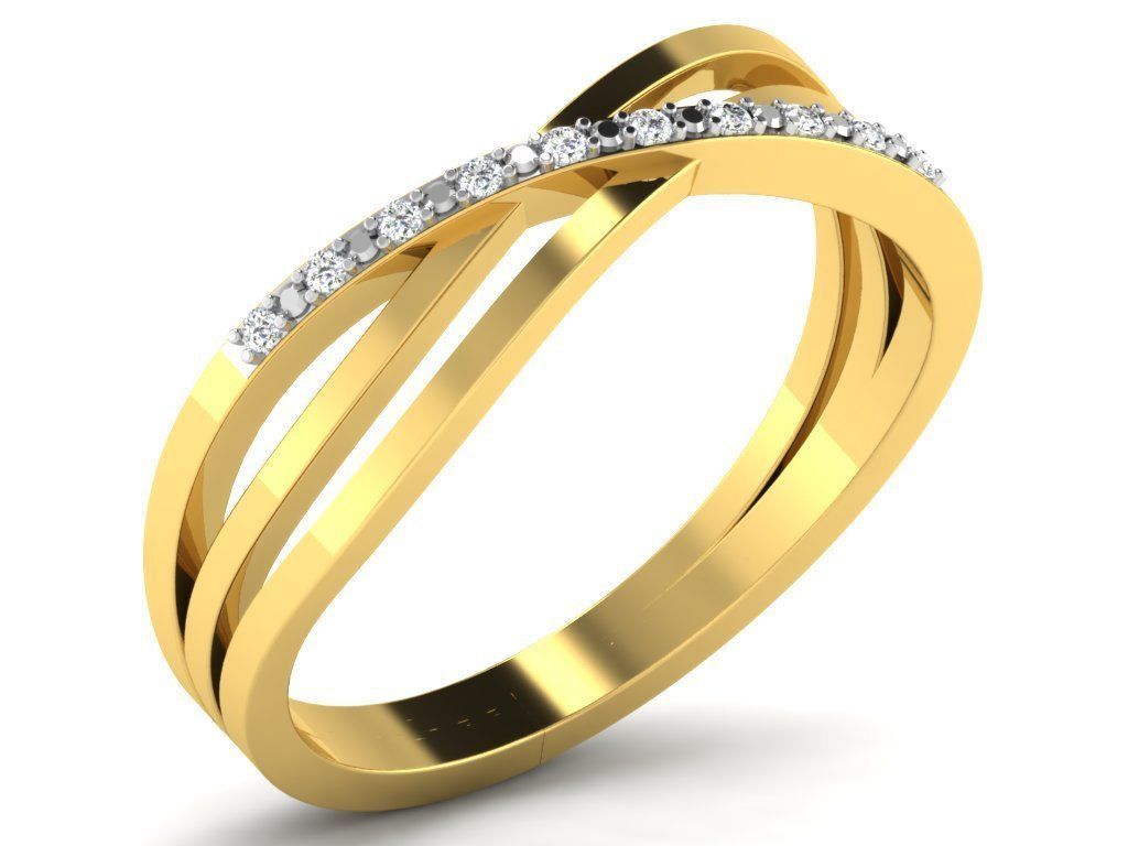 Women Diamond Ring 3dm render details 3D print model_8