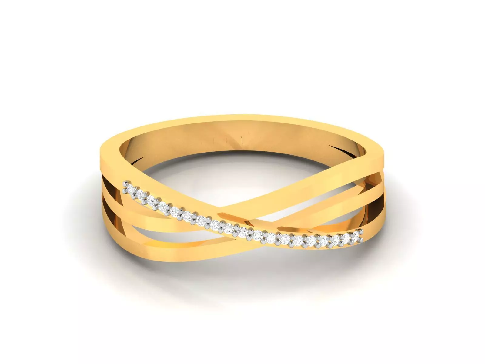 Women Diamond Ring 3dm render details 3D print model_0