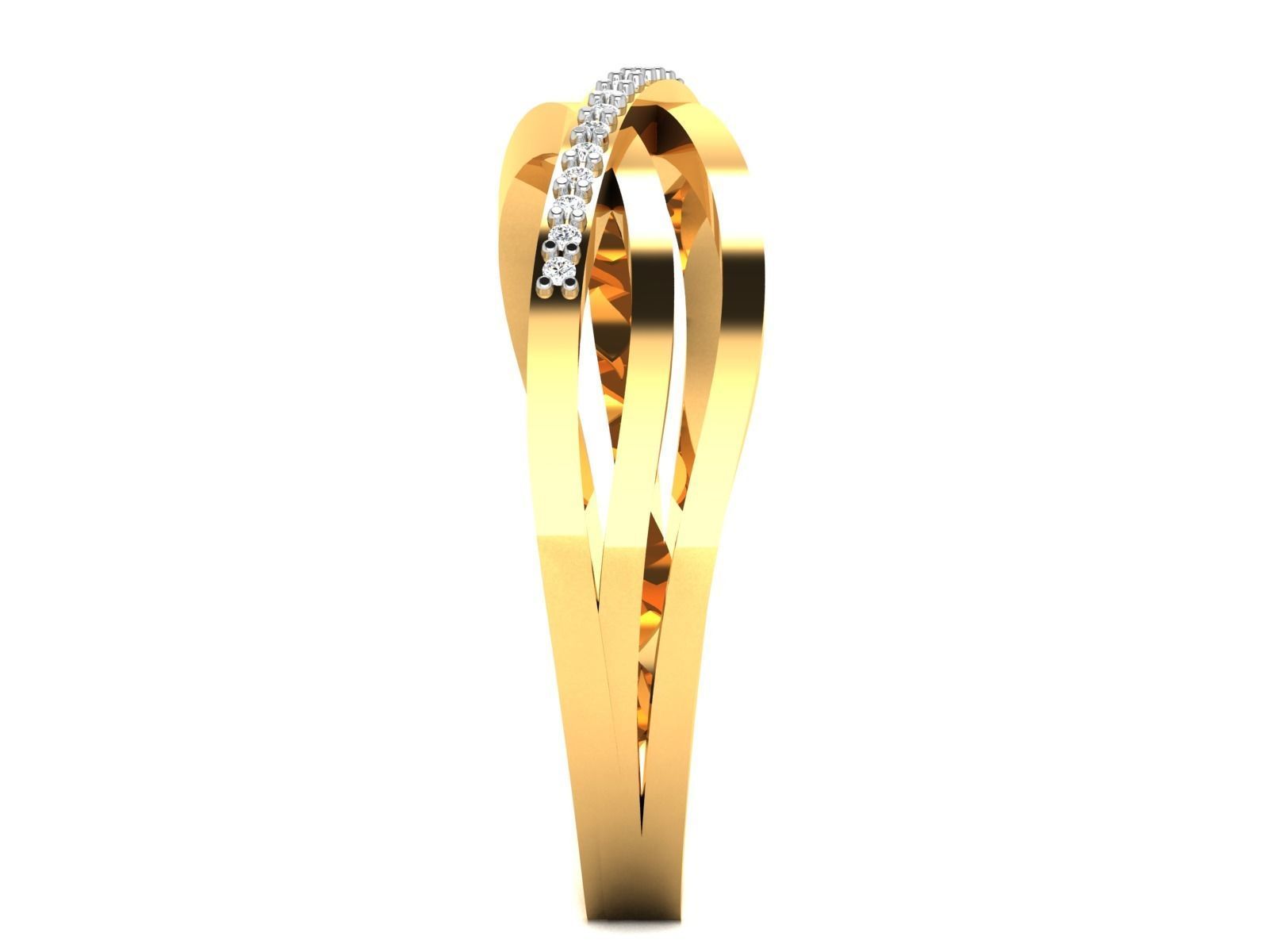 Women Diamond Ring 3dm render details 3D print model_4