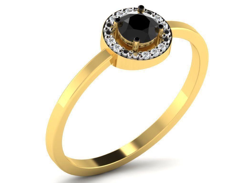 Women Diamond Ring 3dm render details 3D print model_9