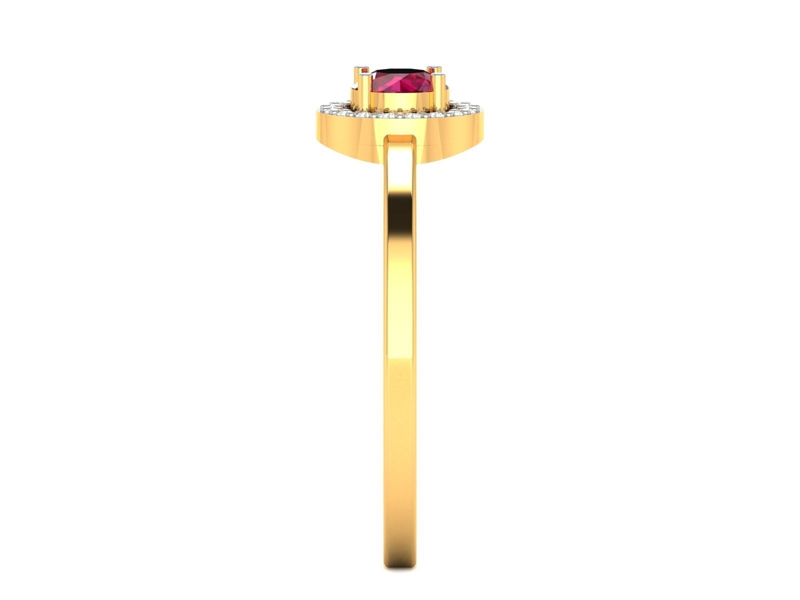 Women Diamond Ring 3dm render details 3D print model_4