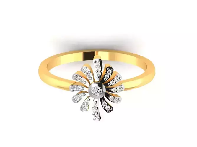 Women Diamond Ring 3dm render details