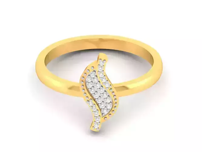 Women Diamond Ring 3dm render details