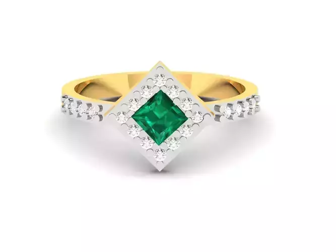 Women Diamond Ring 3dm render details