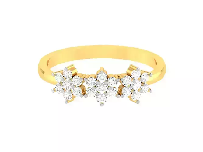 Women Diamond Ring 3dm render details
