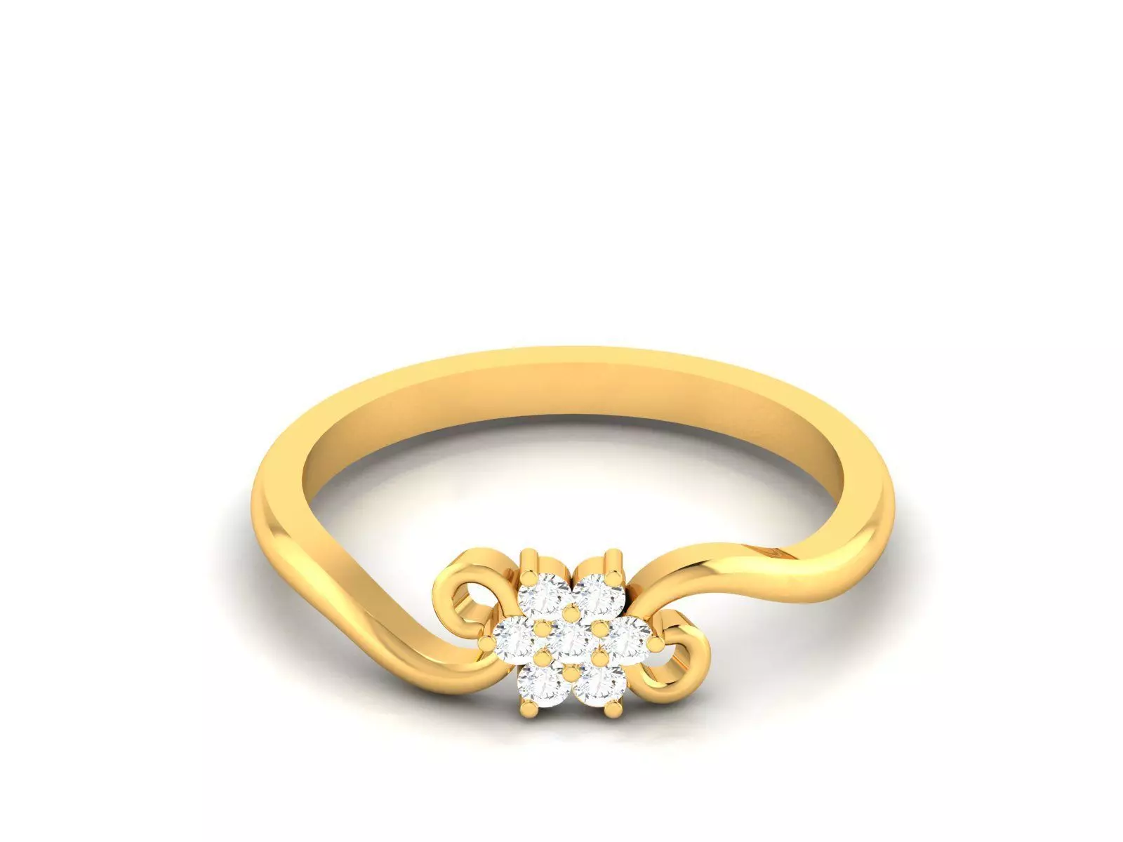 Women Diamond Ring 3dm render details 3D print model_0