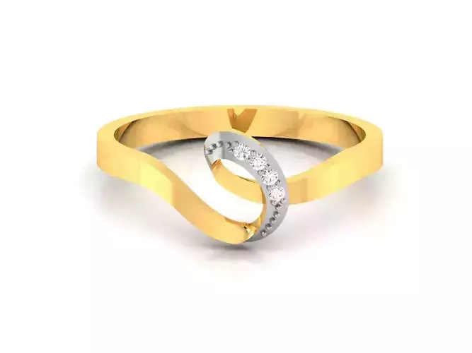 Women Diamond Ring 3dm render details