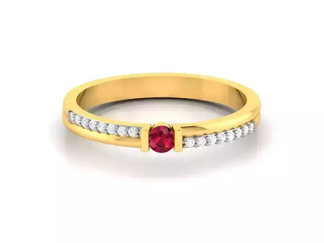 Women Diamond Ring 3dm render details