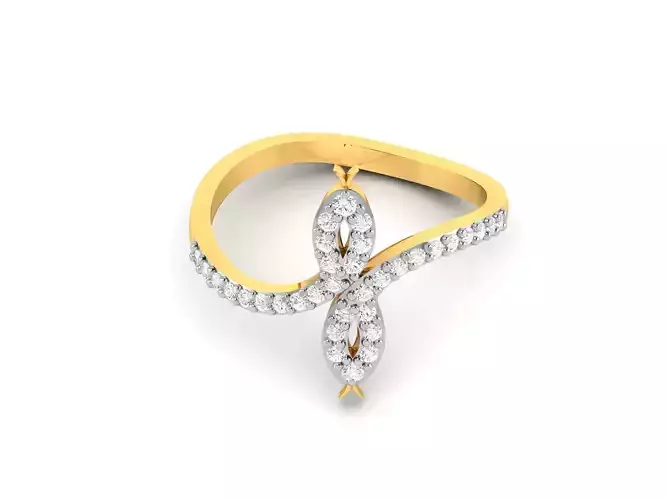 Women Diamond Ring 3dm render details
