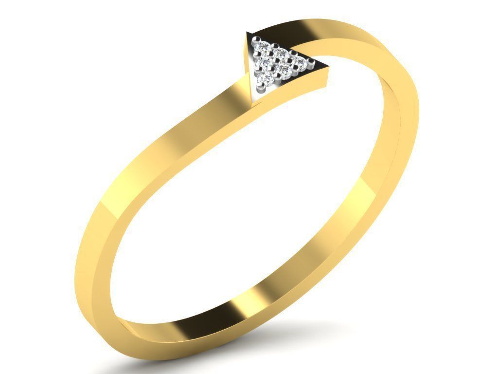 Women Diamond Ring 3dm render details 3D print model_8