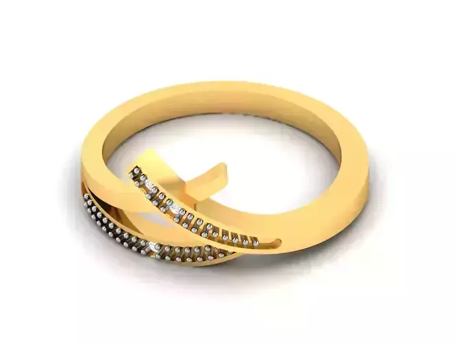 Women Diamond Ring 3dm render details