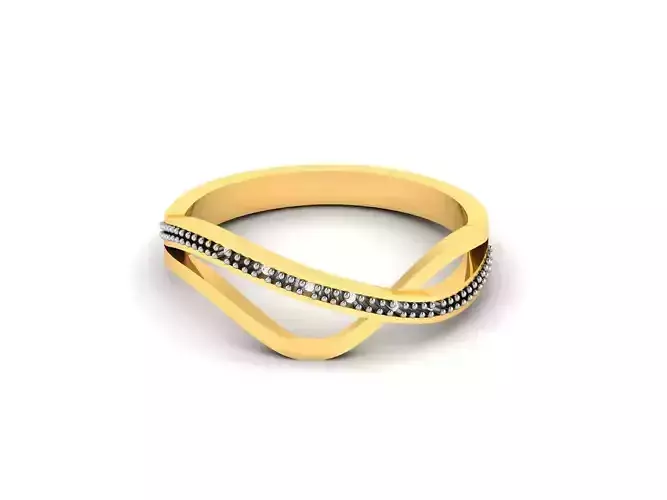Women Diamond Ring 3dm render details