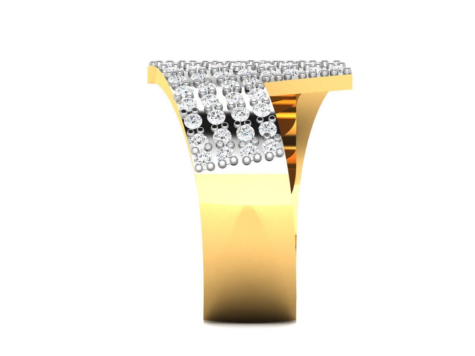 Women Diamond Ring 3dm render details 3D print model_6