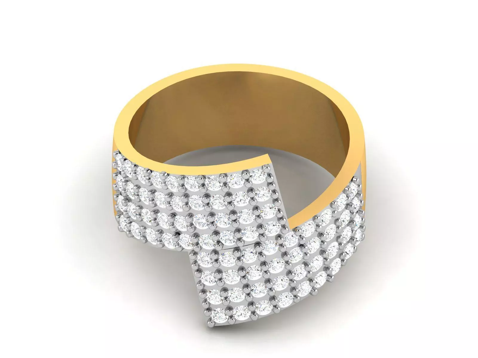 Women Diamond Ring 3dm render details 3D print model_0