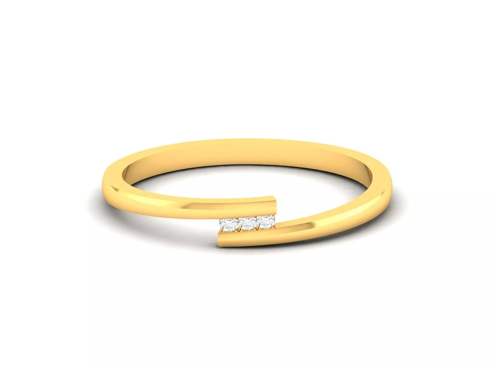 Women Diamond Ring 3dm render details 3D print model_0