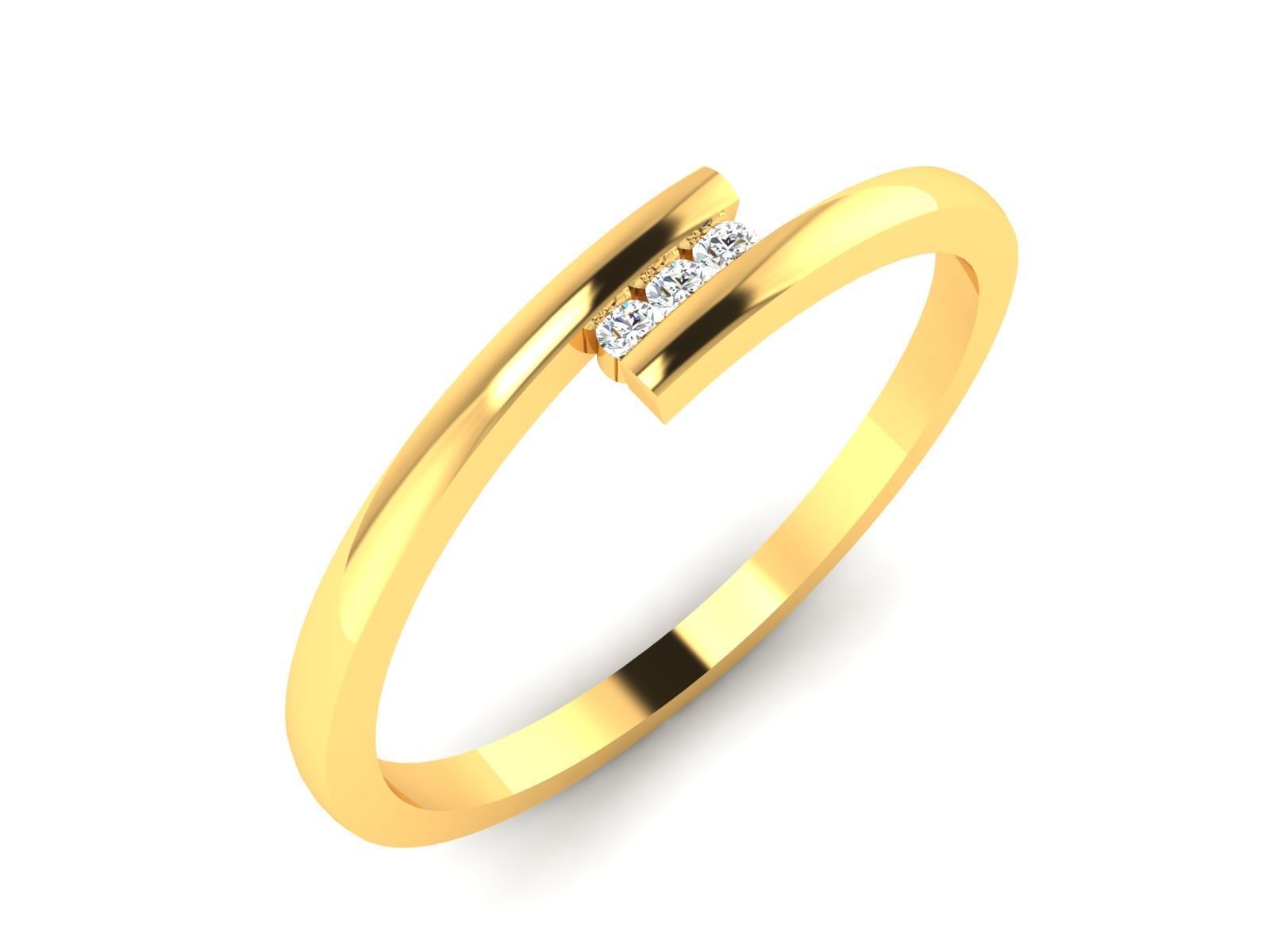 Women Diamond Ring 3dm render details 3D print model_1