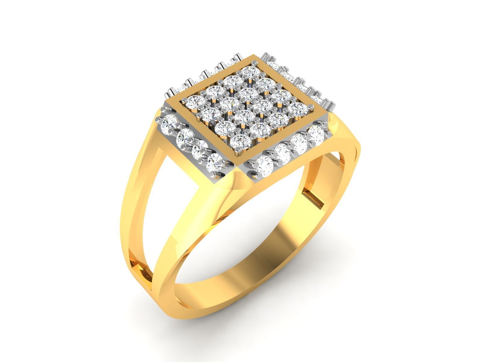 Women Diamond Ring 3dm render details 3D print model_1