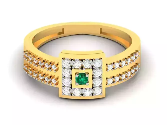 Women Diamond Ring 3dm render details