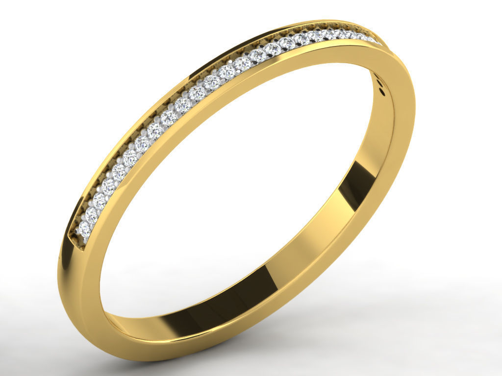 Women Diamond Ring 3dm render details 3D print model_8