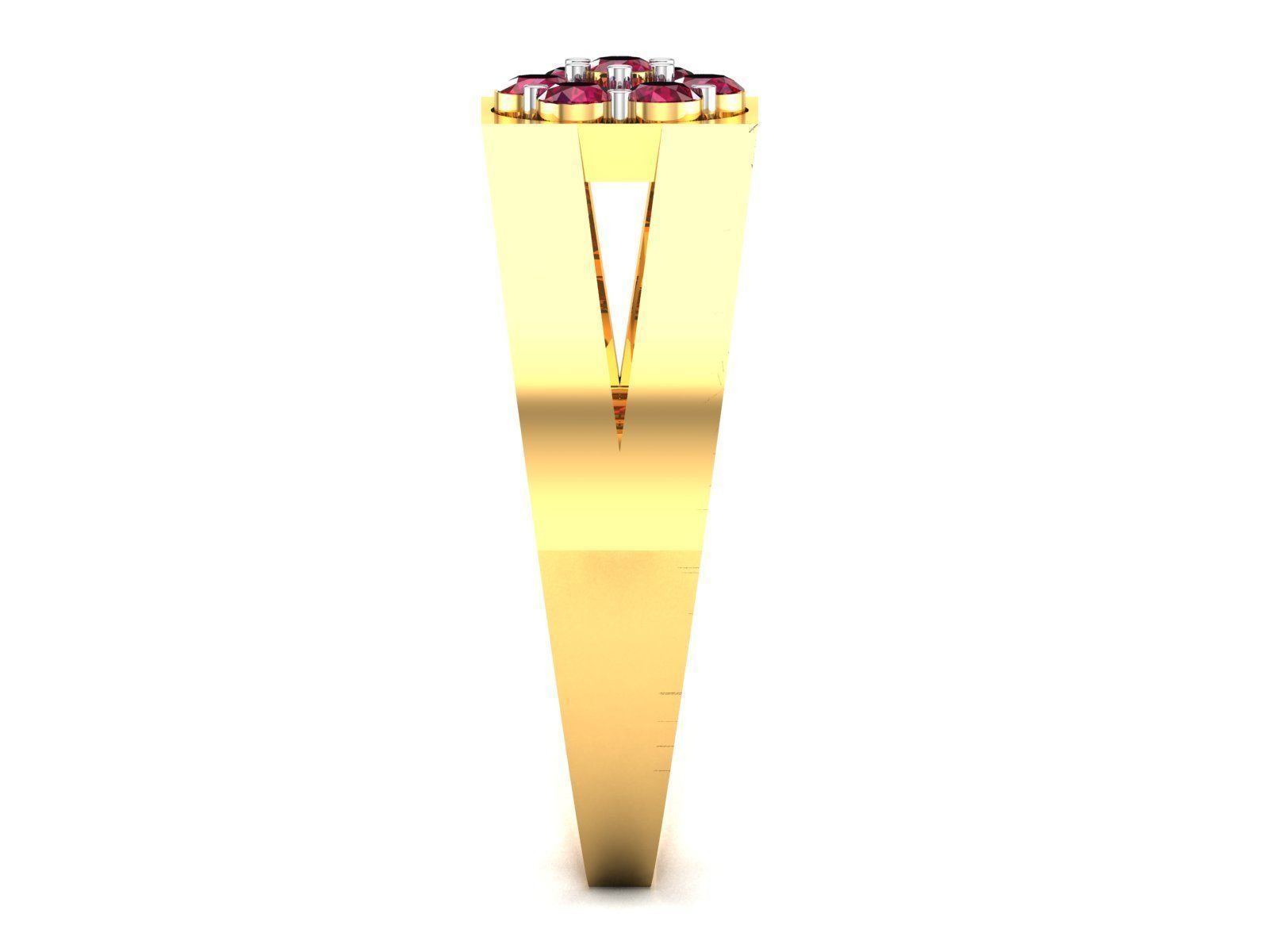 Women Diamond Ring 3dm render details 3D print model_4