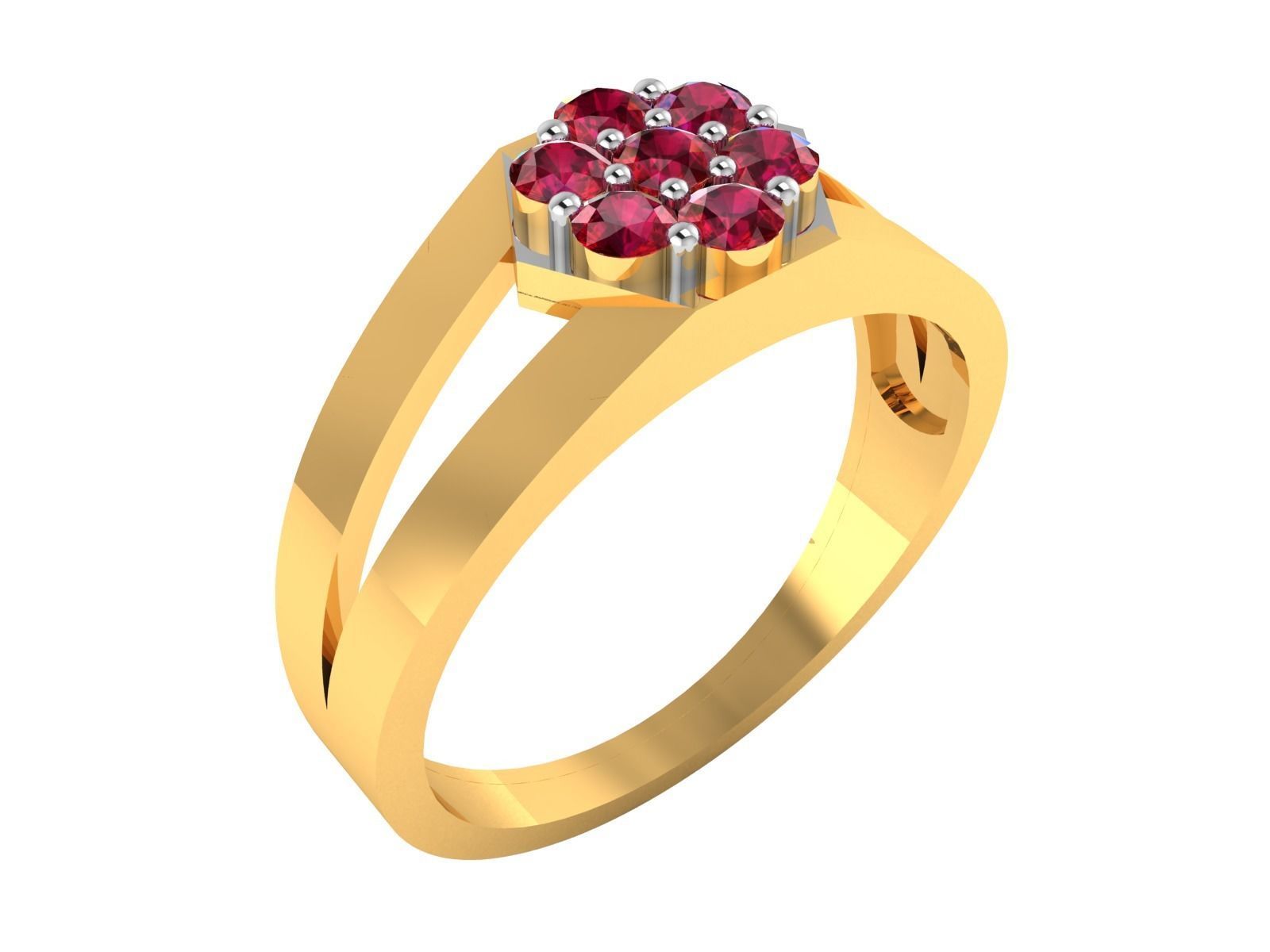 Women Diamond Ring 3dm render details 3D print model_1