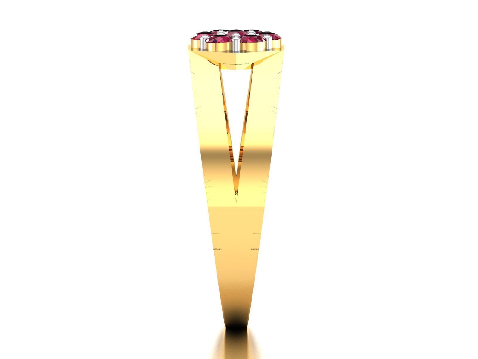 Women Diamond Ring 3dm render details 3D print model_5