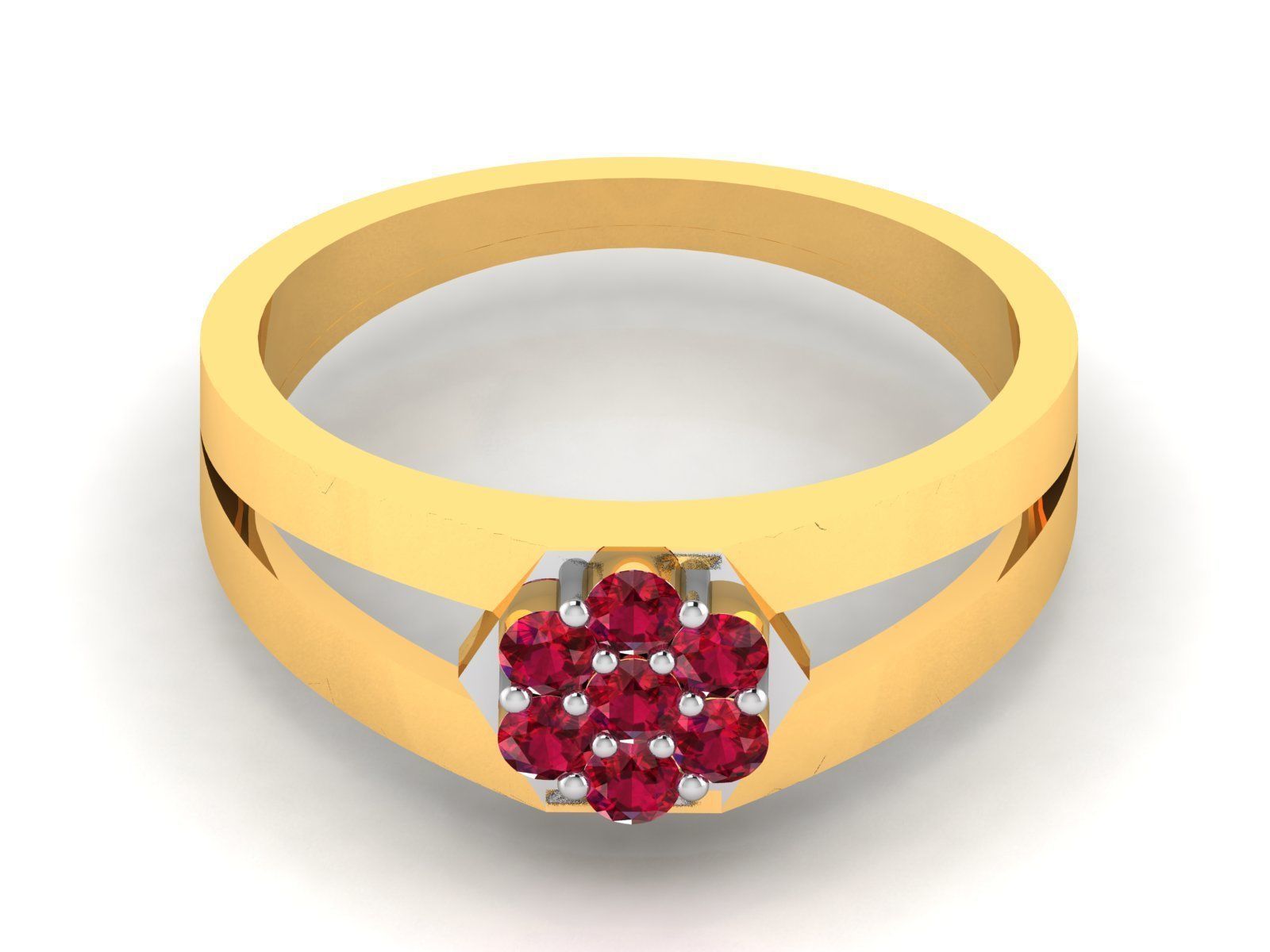 Women Diamond Ring 3dm render details 3D print model_7