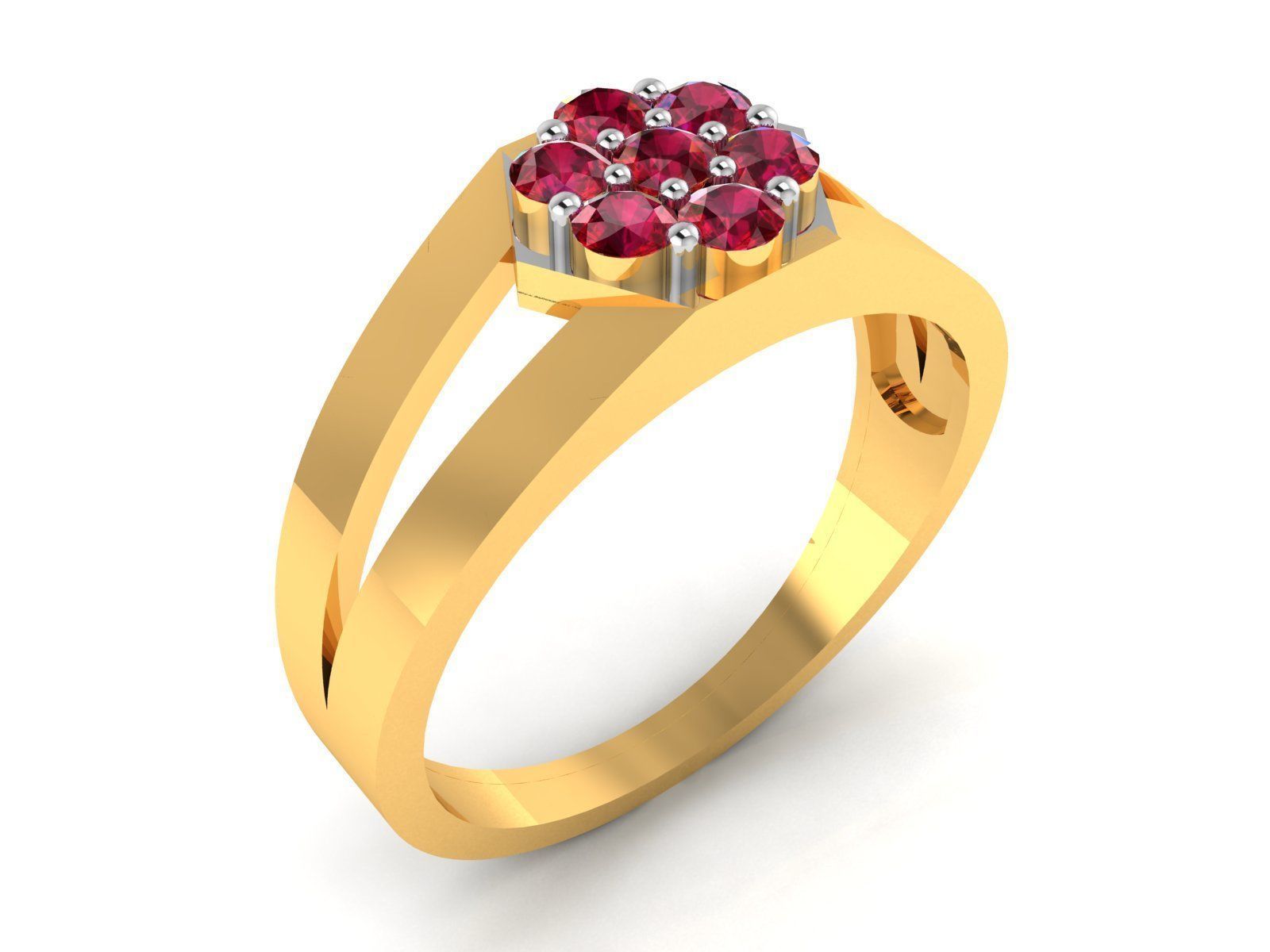 Women Diamond Ring 3dm render details 3D print model_2