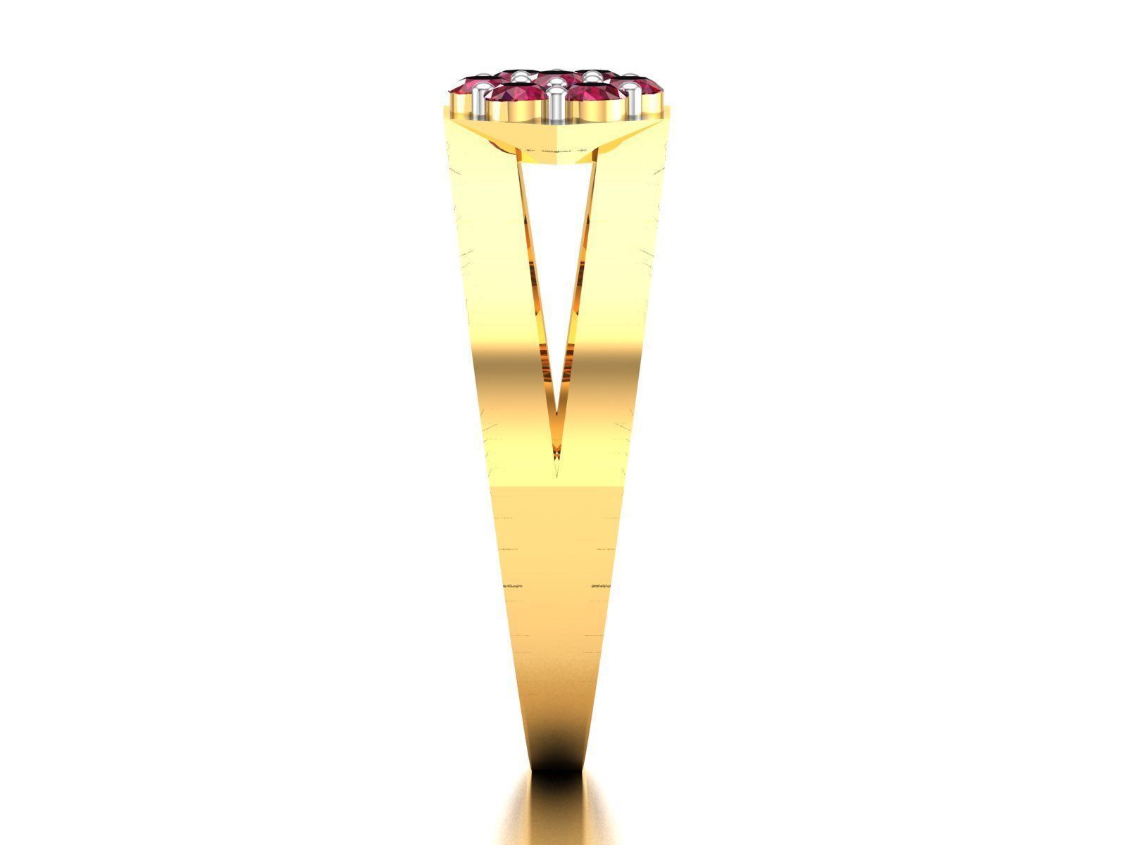 Women Diamond Ring 3dm render details 3D print model_6