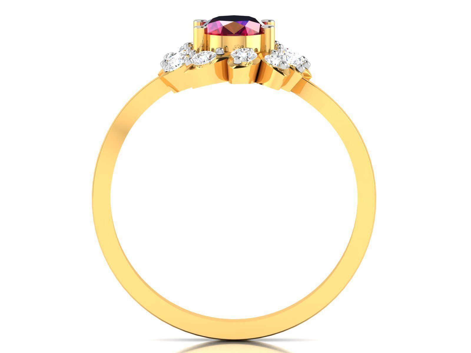 Women Diamond Ring 3dm render details 3D print model_4