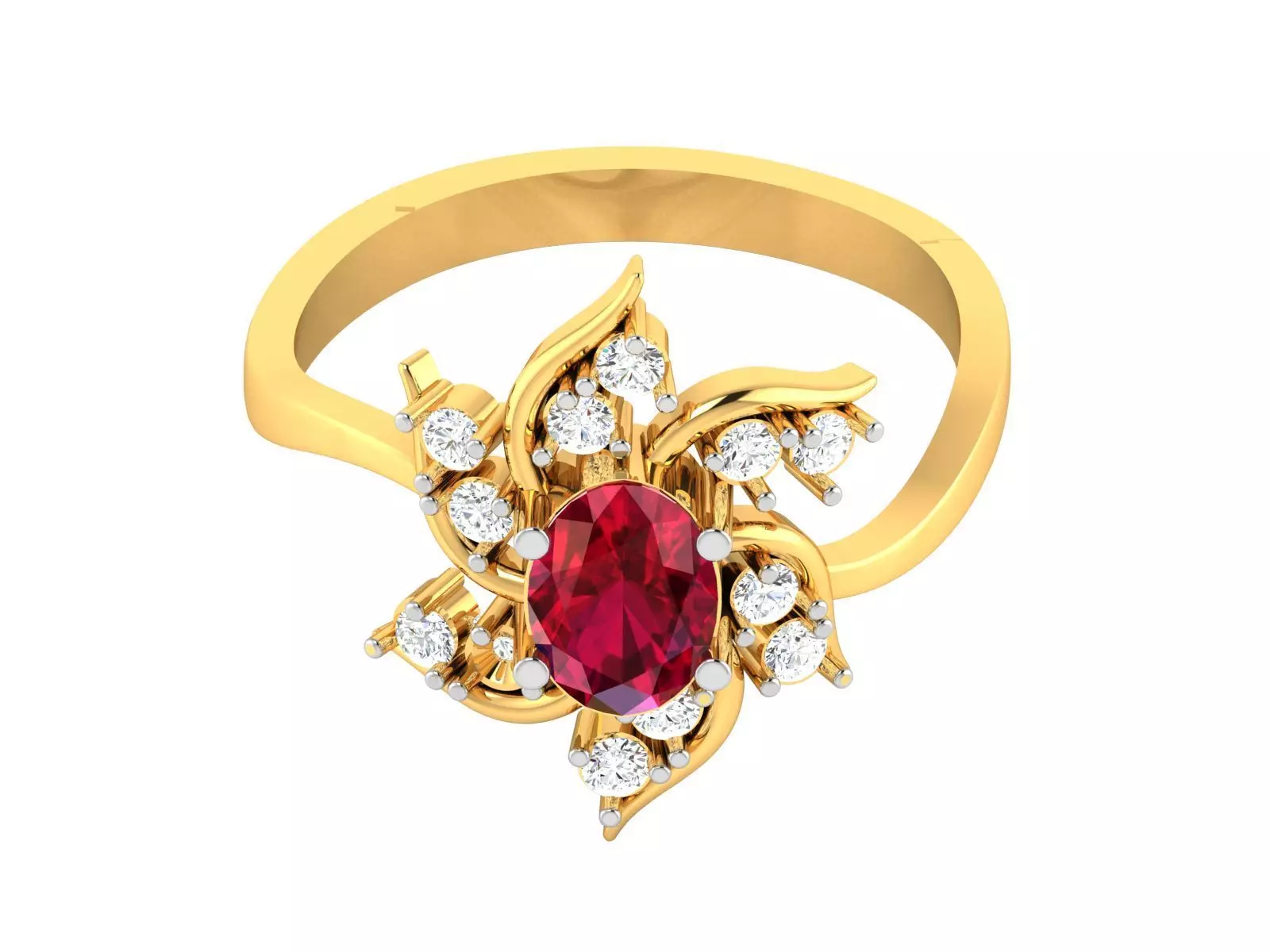 Women Diamond Ring 3dm render details 3D print model_0