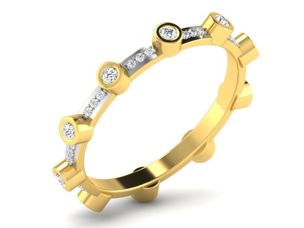 Women Diamond Ring 3dm render details 3D print model_8