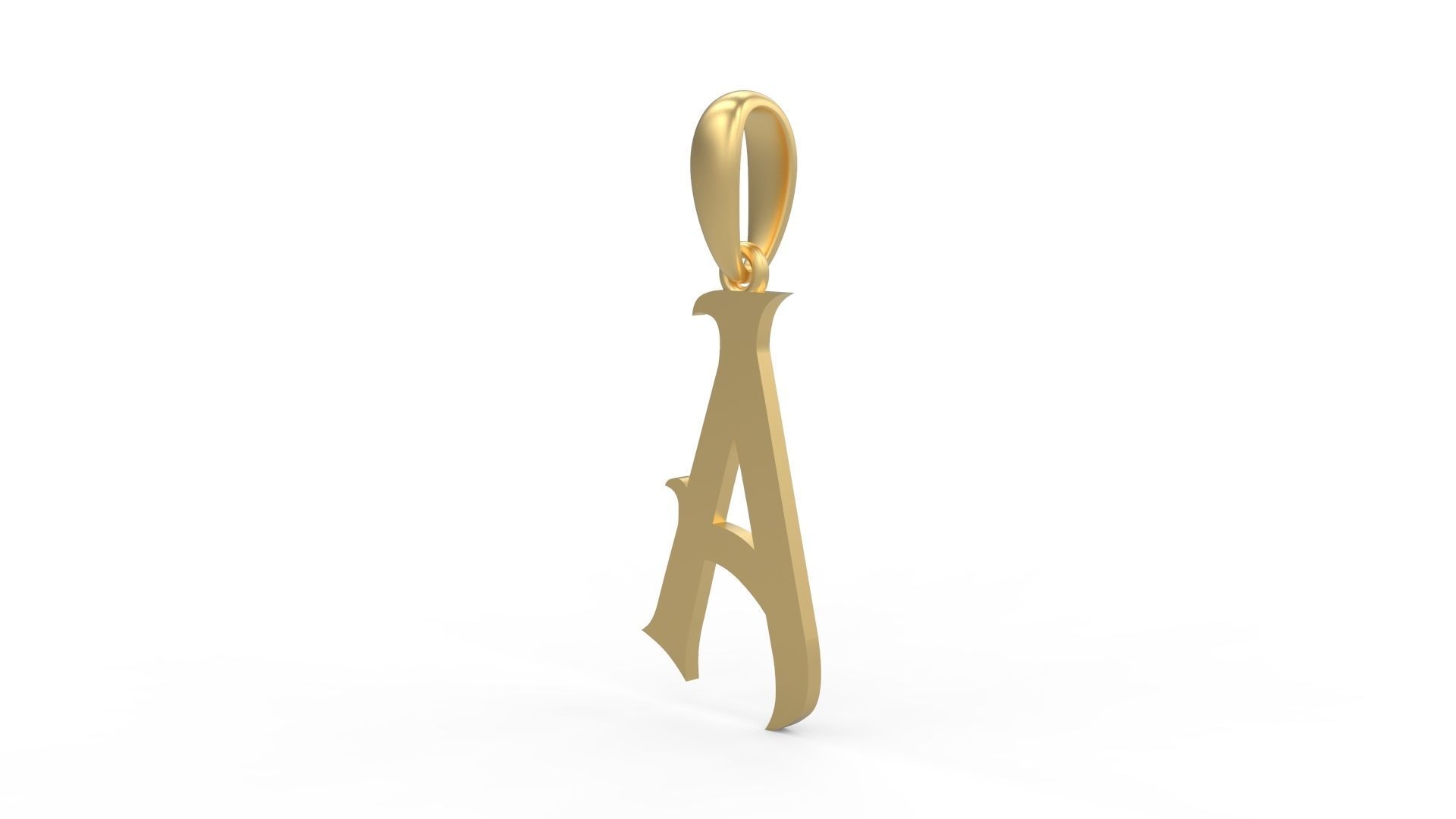 Initial Letters Pendant Oregon A 3D print model_1