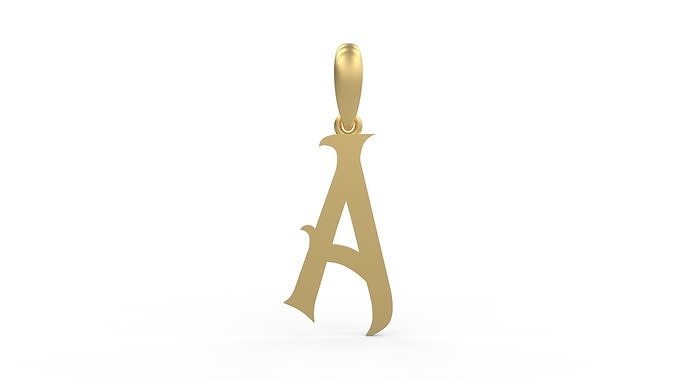 Initial Letters Pendant Oregon A 3D print model