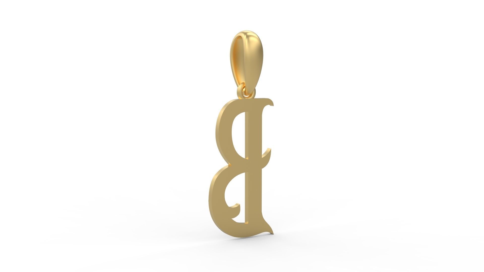 Initial Letters Pendant Oregon B 3D print model_3