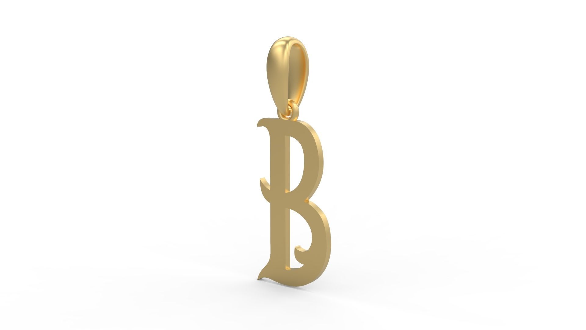 Initial Letters Pendant Oregon B 3D print model_1