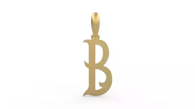 Initial Letters Pendant Oregon B 3D print model