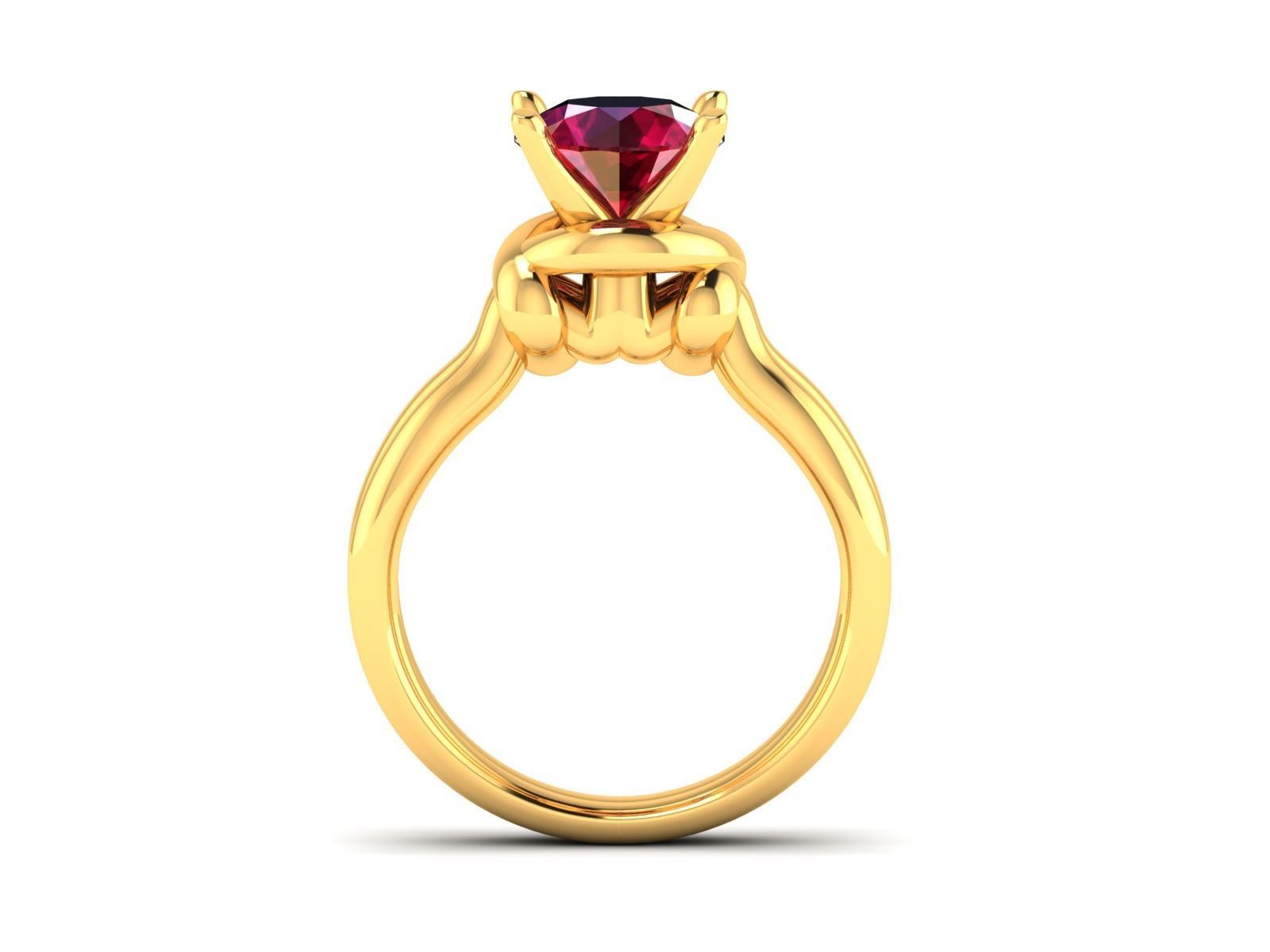 Women Diamond Ring 3dm render details 3D print model_4