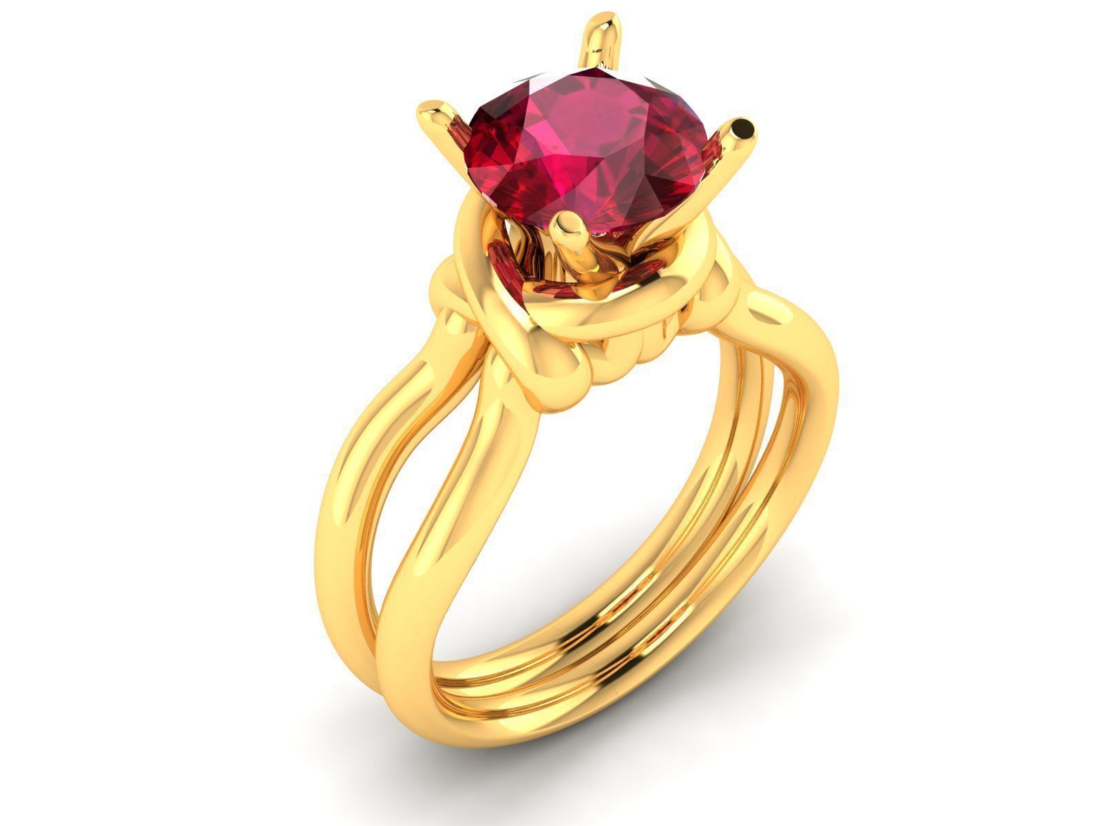 Women Diamond Ring 3dm render details 3D print model_2