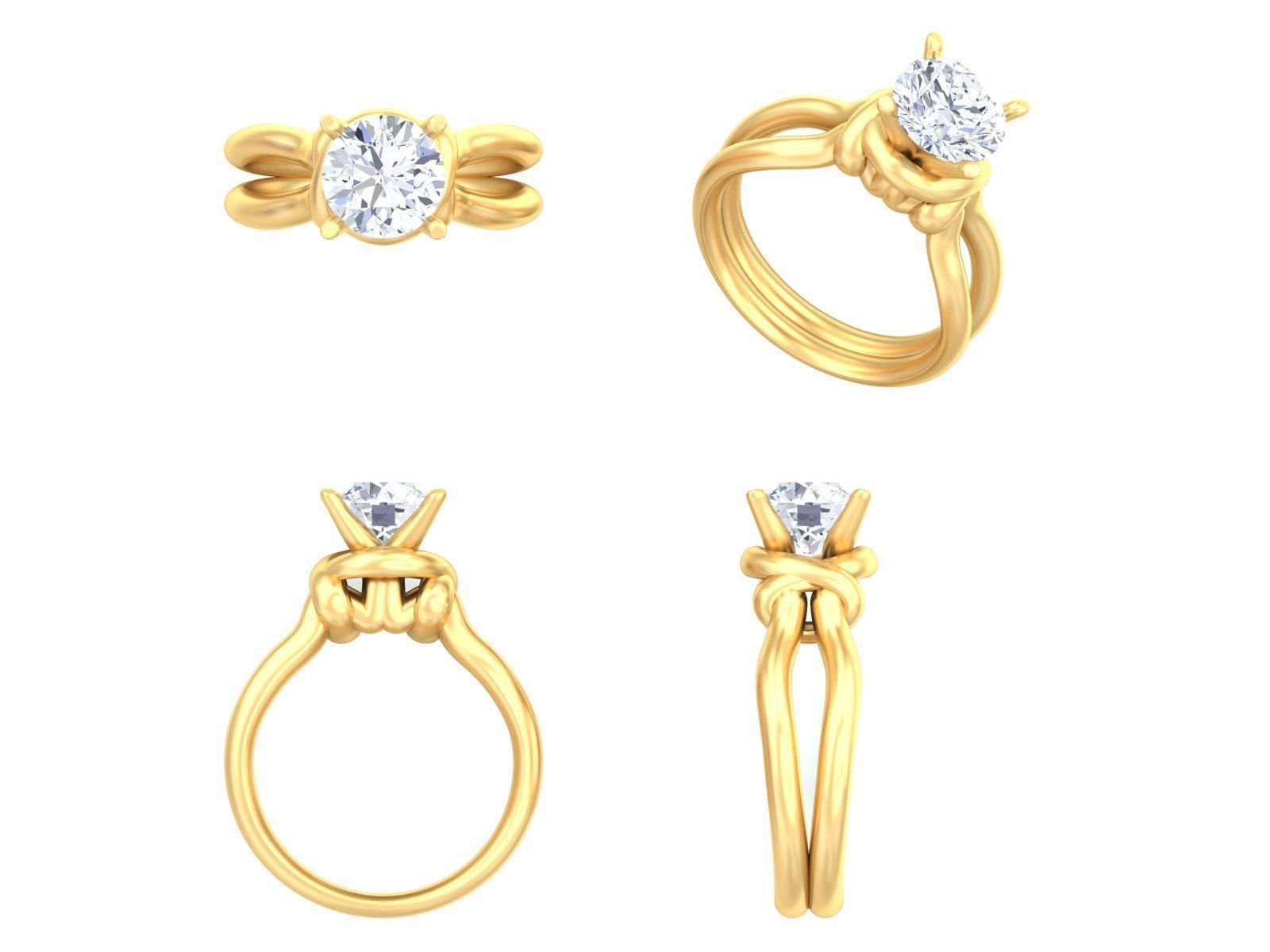 Women Diamond Ring 3dm render details 3D print model_8