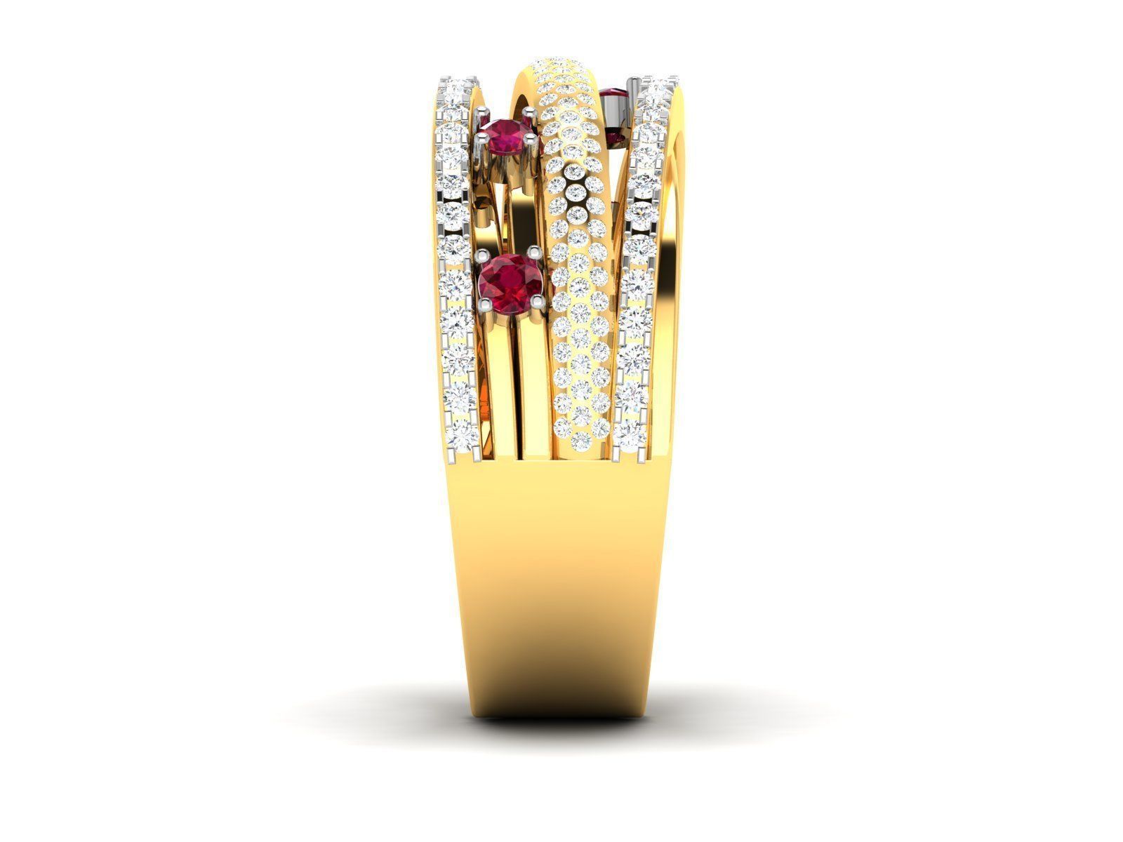 Women Diamond Ring 3dm render details 3D print model_6