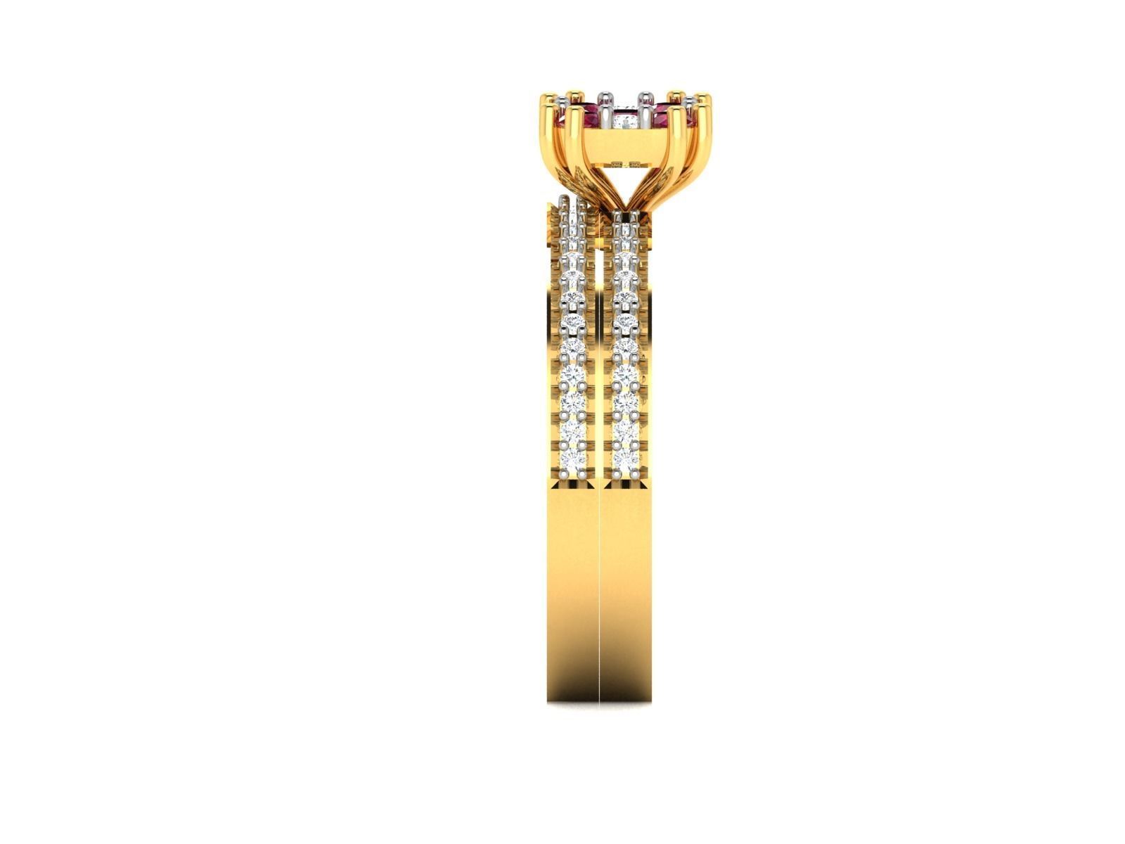 Women Diamond Ring 3dm render details 3D print model_3